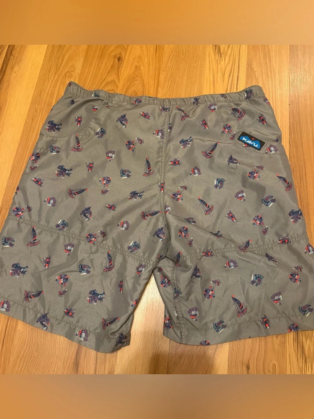 Kavu Big Eddy Salty Sailor Shorts Size Large Swim | Multi Wear